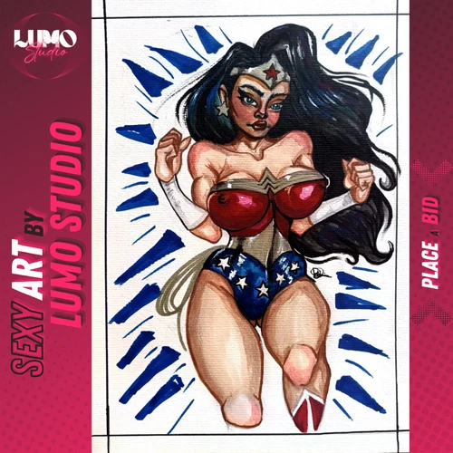 Wonder Woman (09"x12") by Day - Lumo Studio Original Comic Art