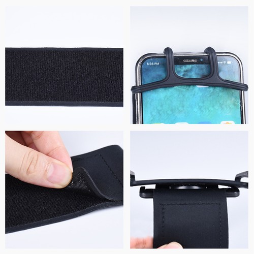 Hands-free Wristband Phone Holder 360° Rotating Silicone Sports Wristband Useful - Photo 5 sur 14