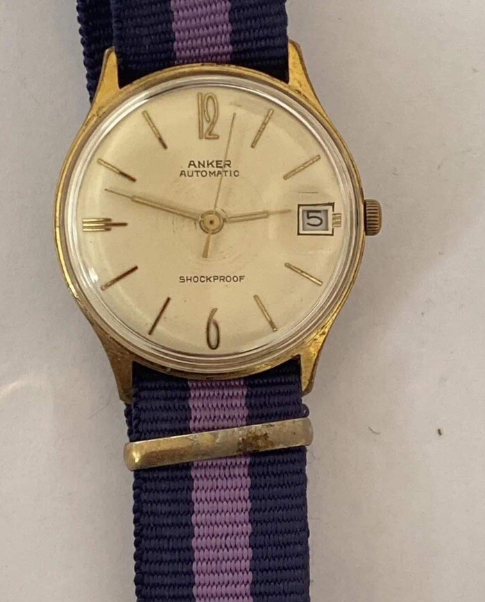 Vintage Anker Gold Plated Men's Mechanical Watch eBay