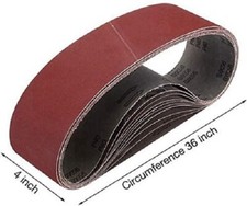 15PCS 4x36 In Aluminum Oxide Sanding Belts Abrasive Belt for Belt Sander 100Grit