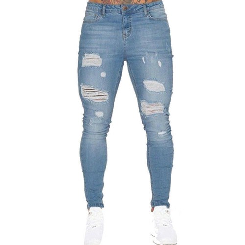 Herren Cargo Jogger Chino Stretchy Cargo Hose Jeanshose Skinny Destroyed Jeans - Bild 13 von 27