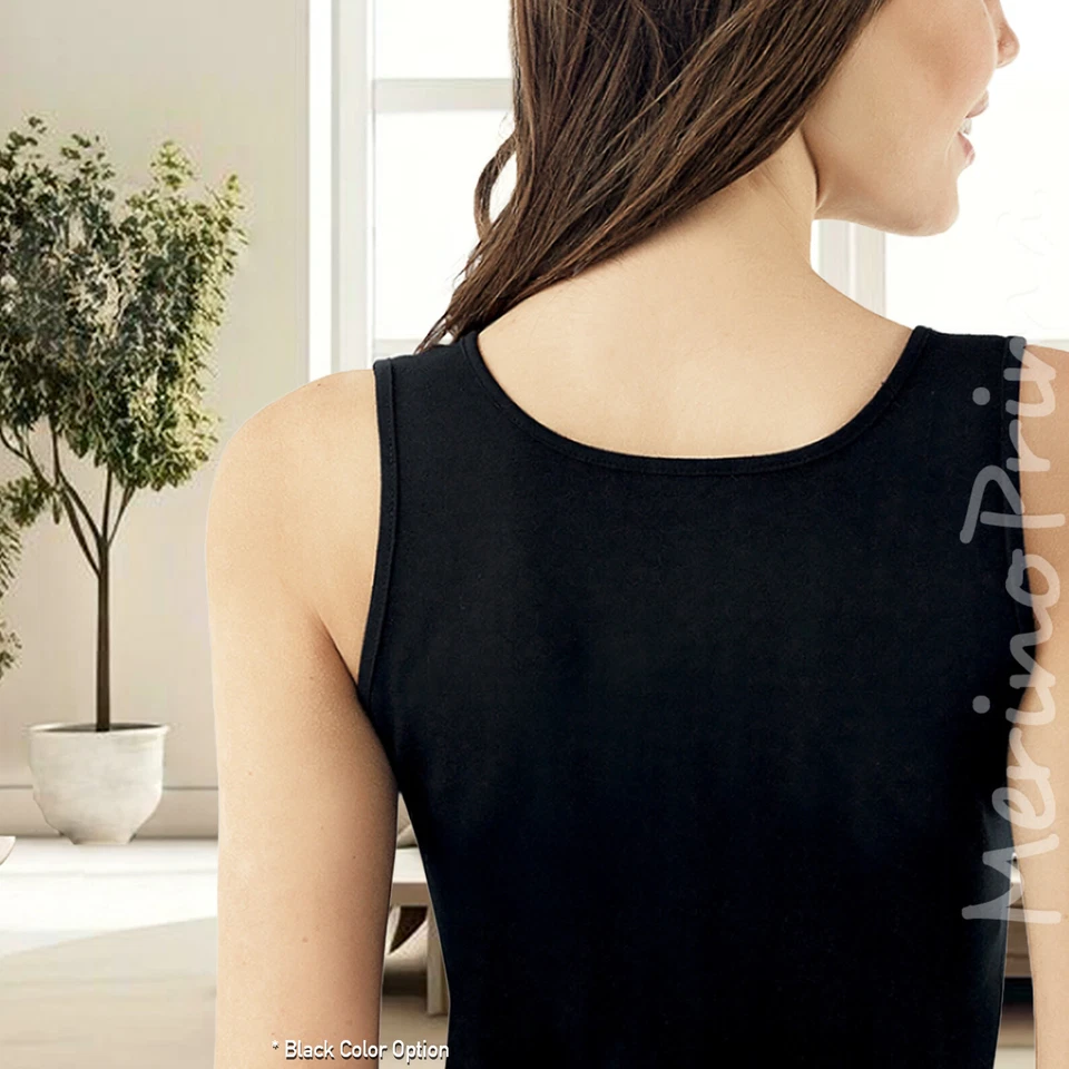 Pack de 3! Cami 100 % algodón natural correa ancha - Camiseta sin mangas camisola natural para mujer Foto 3 de 4