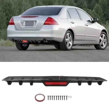 For Honda Accord 2003-07 Sedan Rear Bumper Diffuser Spoiler Lip LED Brake Light