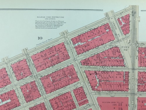 Mapa TRIBECA MANHATTAN 1934 CIUDAD DE NUEVA YORK NY ~ Antiguo Vintage Original 16"x11" - Imagen 2 de 11