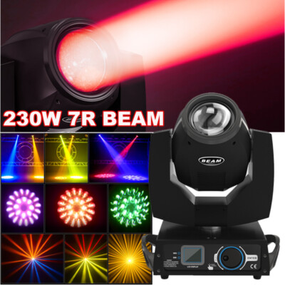 7R Beam 230W LED Zoom Moving Head Light Gobo Strobe DMX DJ Party Stage Lighting