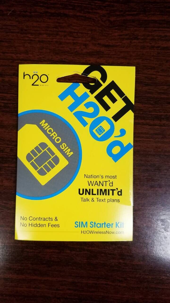 H2O Wireless 3-in-1 SIM Card FREE 1ST MONTH $30 Plan Preloaded