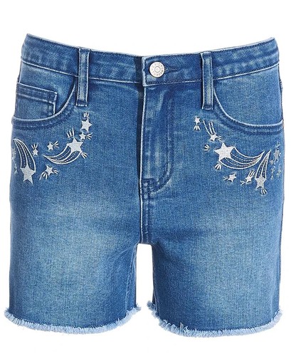 Epic Threads Comet Denim Shorts Girls' 10 Sky Light Wash Zip Fly Button Closure - 第 1/18 張圖片