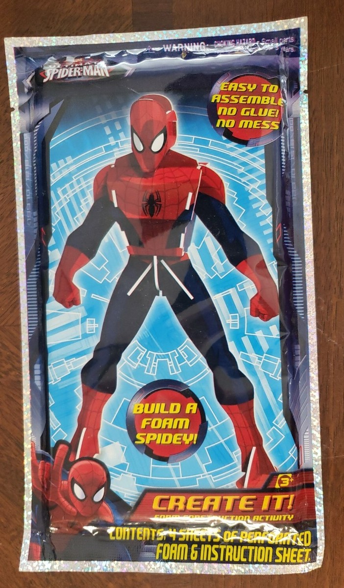 ULTIMATE spiderman Foam Construction Activity Tara Toys New Sealed
