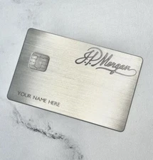 CUSTOM - JP Morgan Reserve Palladium Silver Metal Novelty Card