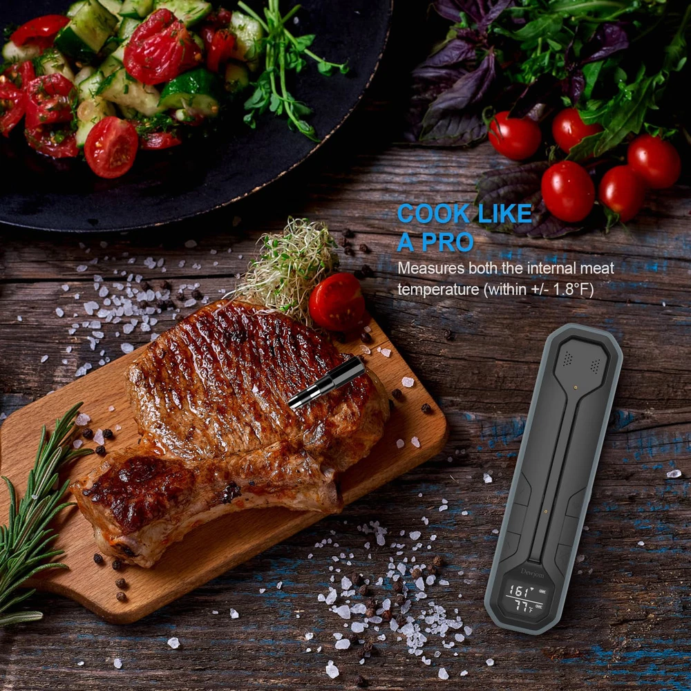 Wireless Meat Thermometer – Digital Cooking Thermometer with Wireless Probe – –