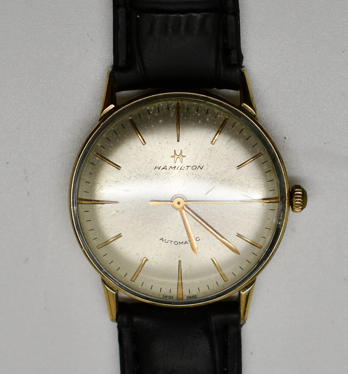 1960's Hamilton 17 Jewels Thinomatic Auto Wind RGP Case Wristwatch