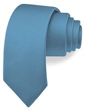 2.4"  6cm  Solid Pure Color Skinny Tie Plain Slim Necktie for Men Dusty Blue