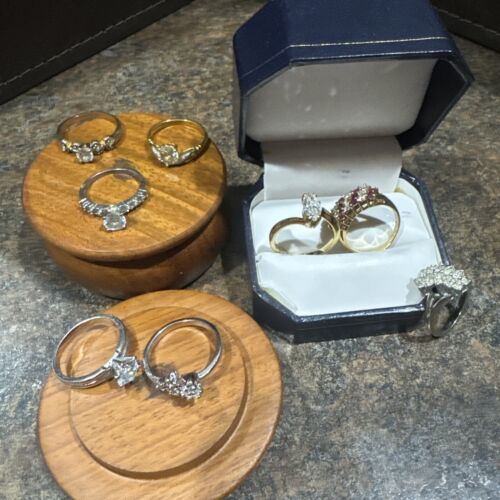 8 Gold Plated Rings