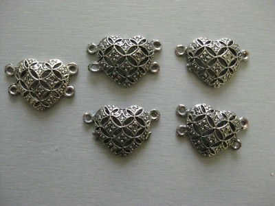5 Herzen zur Herstellung von Halskette oder Armband 