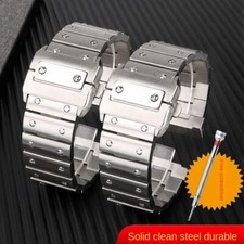 Men's Stainless Steel Watchband Fit For Cartier Santos 100 Series Watch Strap