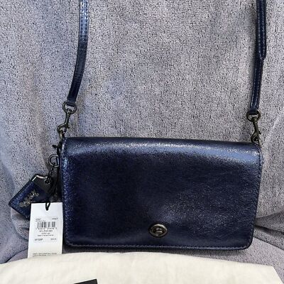 Coach Dinky Metallic Shiny Blue G1881-35521 NWT
