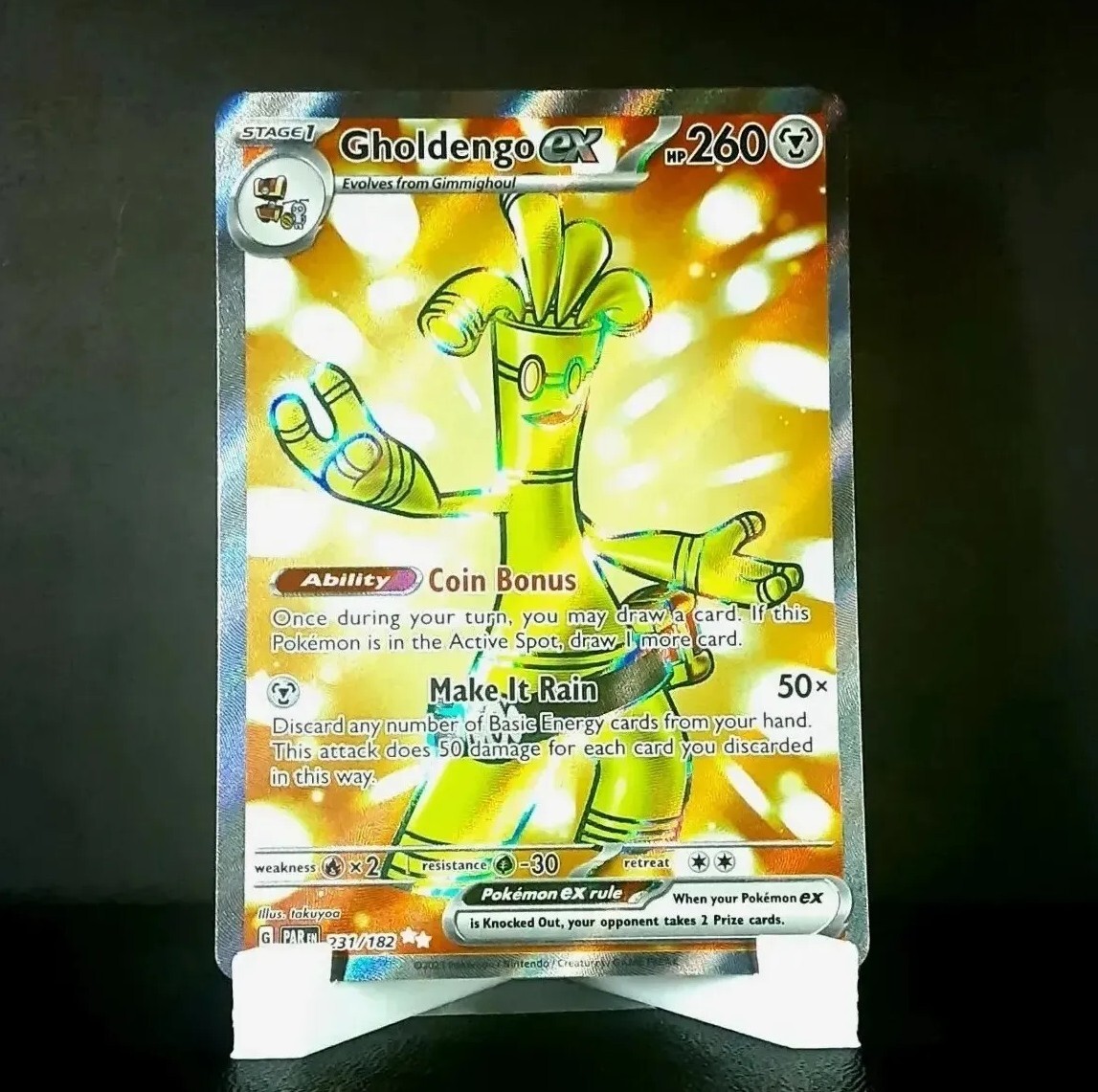 Pok%C3%A9mon+TCG+Gholdengo+ex+Paradox+Rift+231%2F182+Holo+Ultra+Rare ...