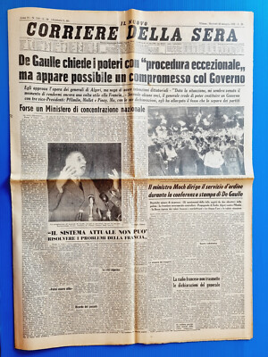 CORRIERE DELLA SERA 20 MAY 1958 HERCOLE BALDINI COMERIO - DEATH RONALD COLMAN