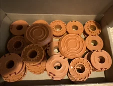 20Pcs Replacement Spool Line & 2 Spool Cap Cover Compatible For Worx String Trim