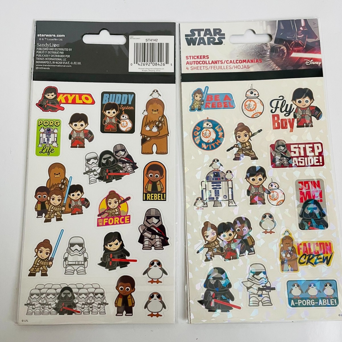 Star Wars Disney Stickers Variety Autocollants Sheets Each