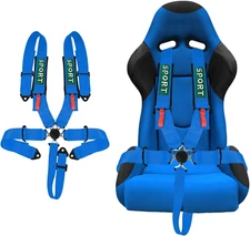 5-Point Racing Safety Harness Set SFI with Ultra Comfort Heavy Duty Shoulder Pad