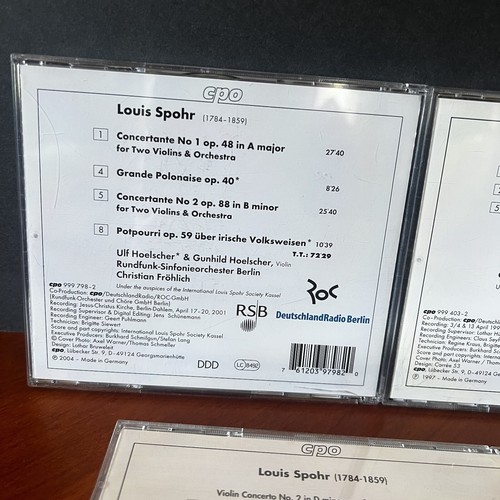 Louis Spohr Lot: 9 CD Violin Concertos Ulf Hoelscher Christian Frohlich CPO MP - Picture 7 of 11