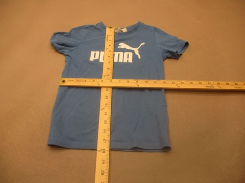 PUMA Size 5-6 YRS Boys Blue 100% Cotton Crew Neck Short Sleeve Athletic Top 191 - Picture 2 of 7