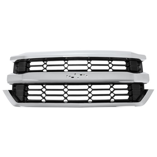 2016-2018 2017 Chevrolet Silverado 1500 Front Upper Grille Chrome Grill ...