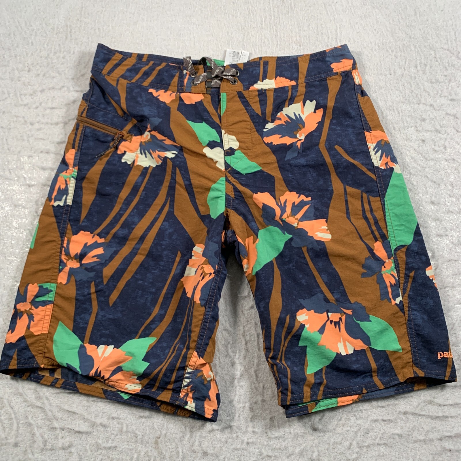 Patagonia Mens Board Shorts Blue Floral Size 30 Draws… Gem