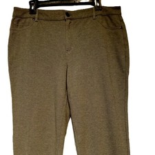 Cato est 1946 Pants Women's size 14 Gray Knit Stretch Ankle Pockets EUC