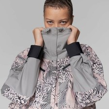 Adidas By Stella Mccartney Future Playground Half-zip Printed Jacket