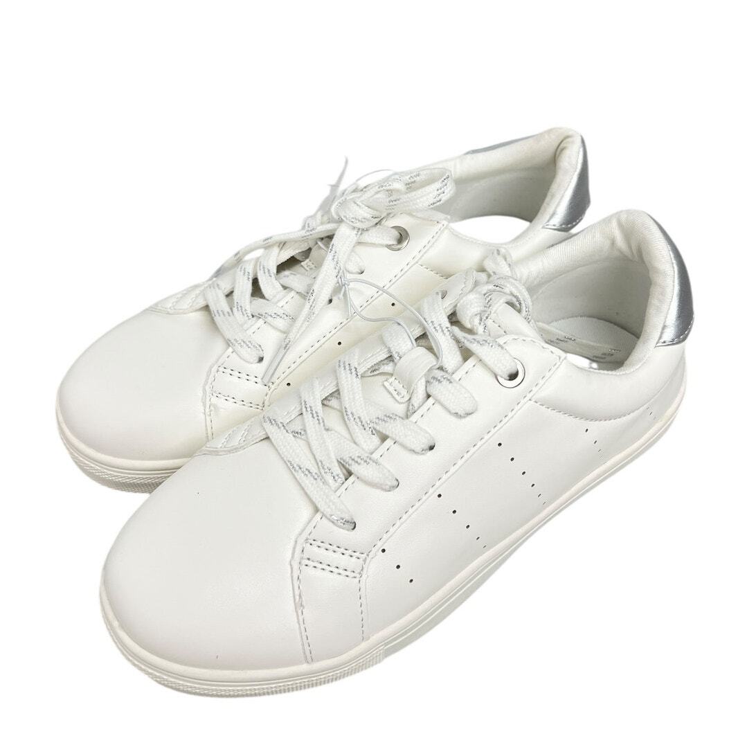 J.Crew Factory Girls' lace-up sneakers White Lavender BW251 size