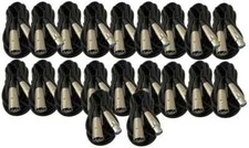 20 Lot 6'Ft Shielded 3-Pin XLR-Male to Female Microphone Extension Audio Cable