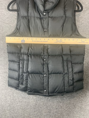 Lands End Puffer Winter Vest Womens Small 6 - 8 Black Goose Down Quilted - Picture 5 of 11