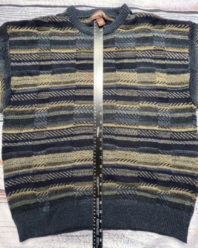 Maglione uomo Cambridge Classics pullover grande nonno a righe blu - Foto 2 di 7