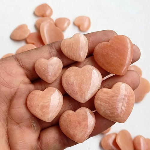 Corazón Melocotón Amazonita Cabujón Suelto Único Piedra Preciosa Natural - Imagen 3 de 5