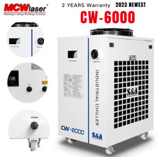 S A CW-6000BN Industrial Water Chiller for Laser Welding Cutting Engraving 220V