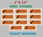 11 Stickers for Peanut Allergy Warning 1" x 2.5" Vending Vendstar Candy Machine