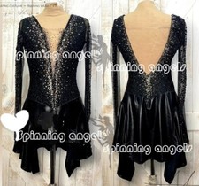 Ice Figure Skating Dress/Dance/Baton Twirling costume Custome black