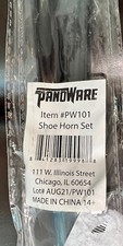 Panoware Set of 2, Extra Long Handle Shoe Horn and Travel Shoe Horn, Black