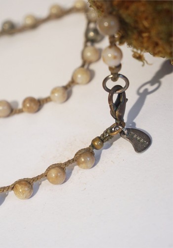I JEWELS Jasper and Crystal labrador Beaded Buddha Pendant Necklace - Picture 5 of 6