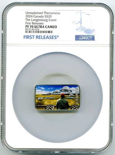 2024 $20 CANADA 1 OZ SILVER NGC PF70 LANGENBURG EVENT UFO UNEXPLAINED PHENOMENON