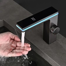 LED Digital Display Bathroom Faucet – Brass Hot & Cold Basin Mixer Tap