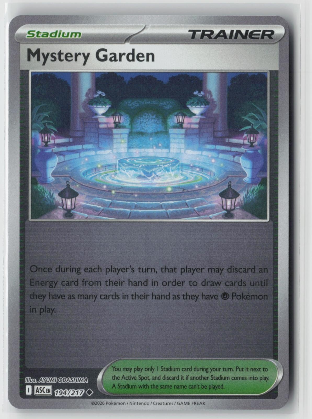 Mystery Garden 194/217 Uncommon Ascended Heroes Pokemon Reverse Holo Near Mint