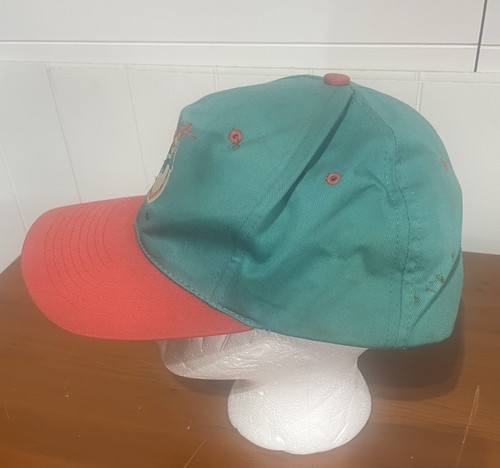 VINTAGE Miami Dolphins Hat Cap Mens Snap Back Green Teal NFL Football Florida - Picture 2 of 6
