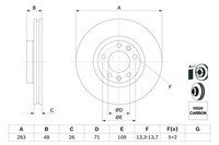 2X Bosch 0 986 479 193 Bremsscheibe FüR Peugeot