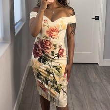 ASOS Floral Bodycon Dress Sz S