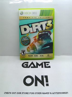 #ad DiRT 3 Complete Edition Xbox 360 2012 Complete Tested Working Free Ship $49.95