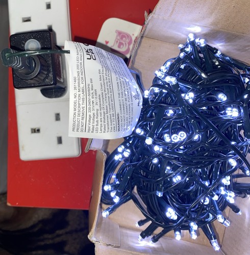 200 Bright White Led Light Chain 12 Metres - Picture 7 of 9