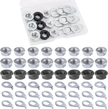 Bike Wheel Axle Nut and Bicycle Hub Safety Washer Kit, Flanged Nuts Parts Access